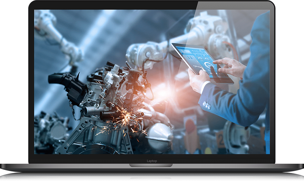 Laptop-Webdesign-Maschinenbau-Industrie-4-0